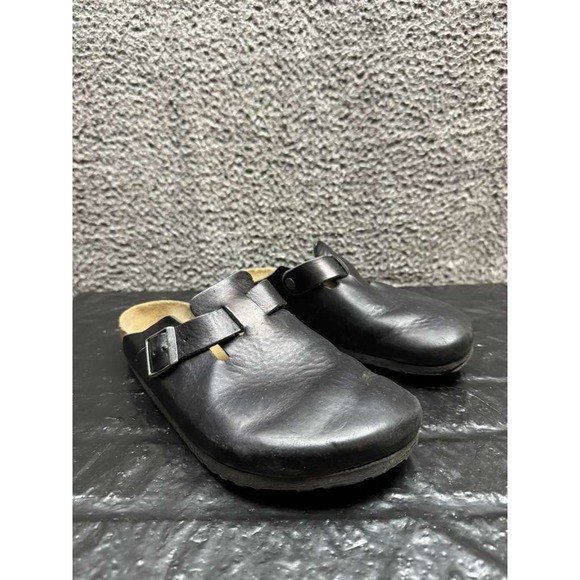 Birkenstock Other - Birkenstock Boston Natural Leather Oiled Slip On Clogs Black Mens Size 43 EU